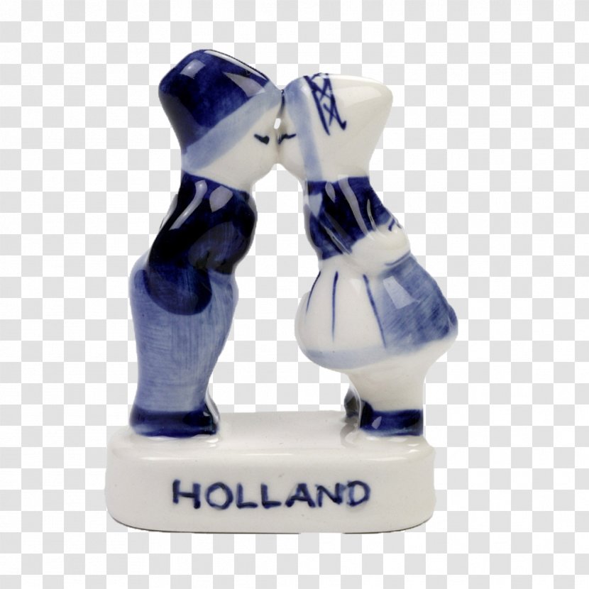 Delftware Souvenir Figurine Lapel Pin - Kiss - Couple Transparent PNG