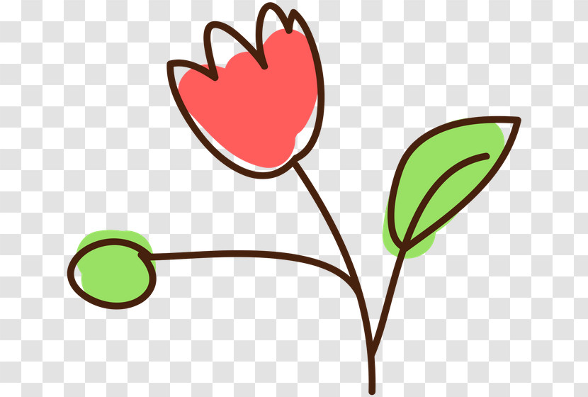 Heart Leaf Plant Pedicel Flower Transparent PNG