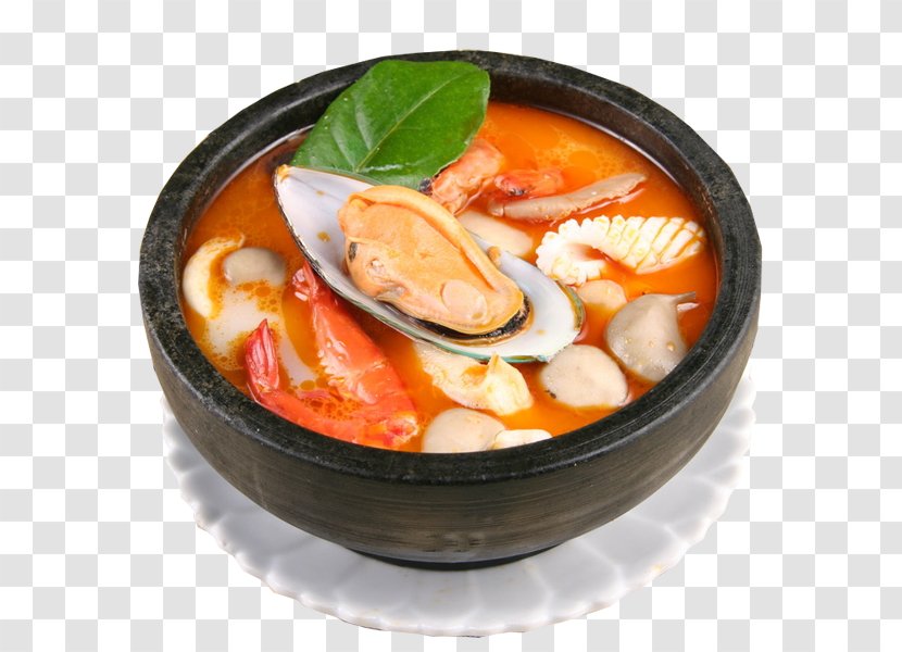 Tom Yum Hot Pot Red Curry Jjigae Thai Cuisine - Wok - Winter Yin Gong Tang Transparent PNG