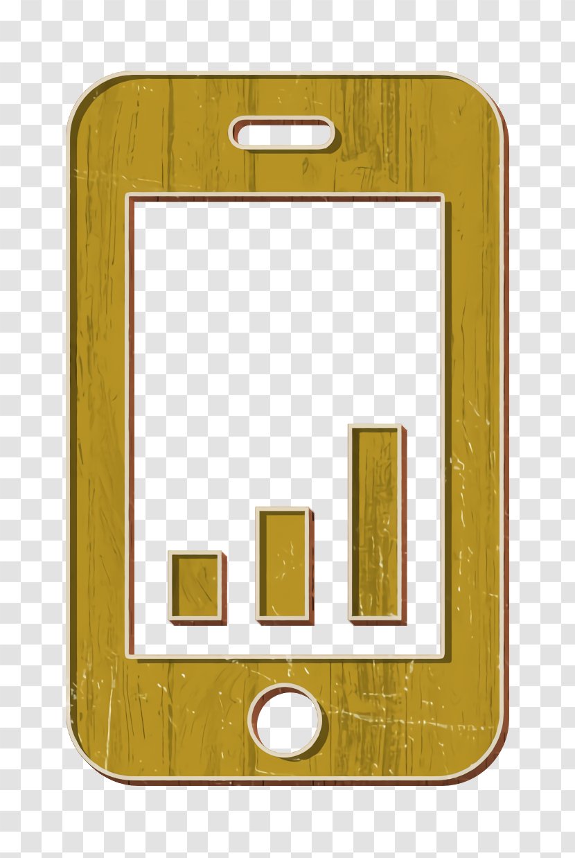 Analytics Icon Graph Grow - Mobile - Metal Rectangle Transparent PNG