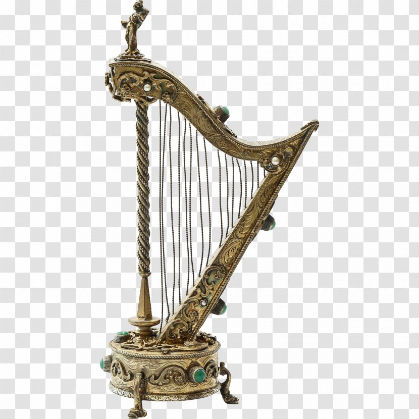 Celtic Harp Antique Jewellery Musical Instruments - Watercolor Transparent PNG