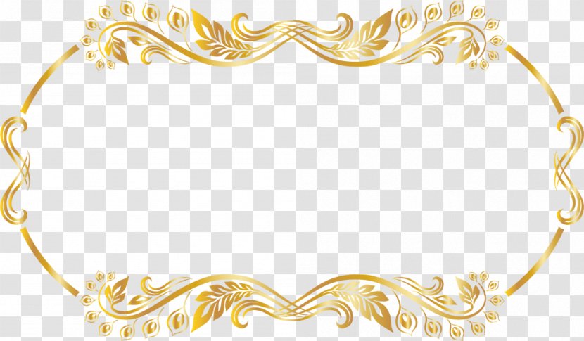 Dream Picture Frame Clip Art - Gold - Pattern Transparent PNG