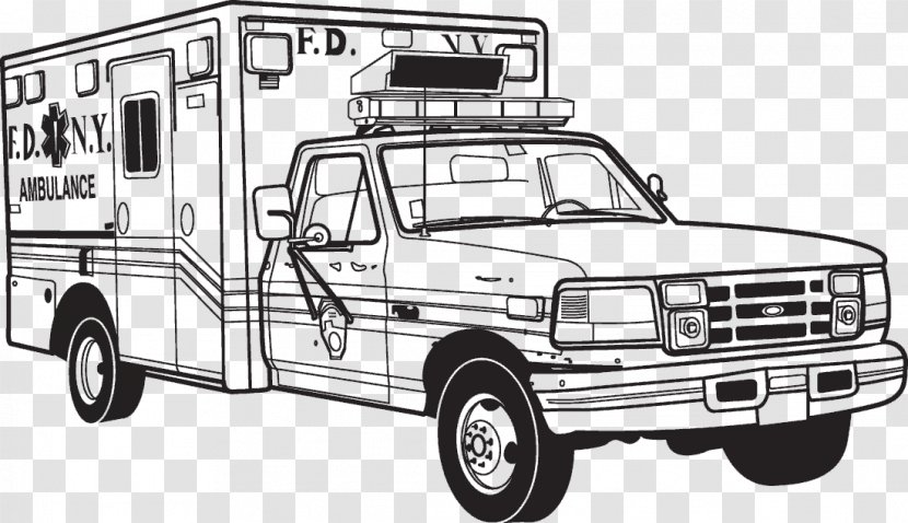 Car Ambulance Truck Bed Part Commercial Vehicle - Model Transparent PNG