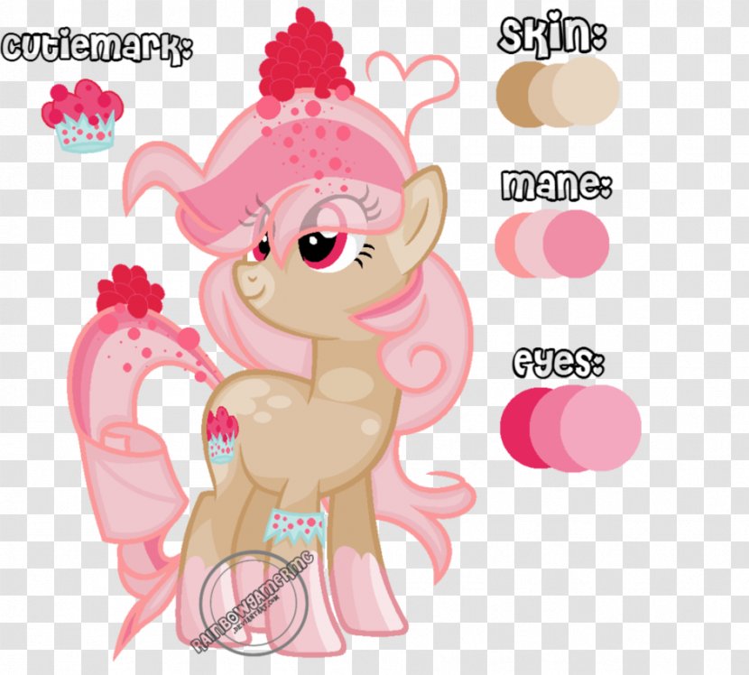 Pony Cupcake Muffin Pinkie Pie DeviantArt - Heart - Strawberry Transparent PNG
