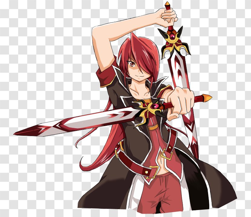 Grand Chase Elesis Elsword Character Lire - Heart - Watercolor Transparent PNG
