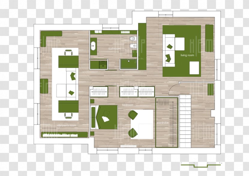 House Floor Plan Facade Residential Area Attic Style - Elevation Transparent PNG