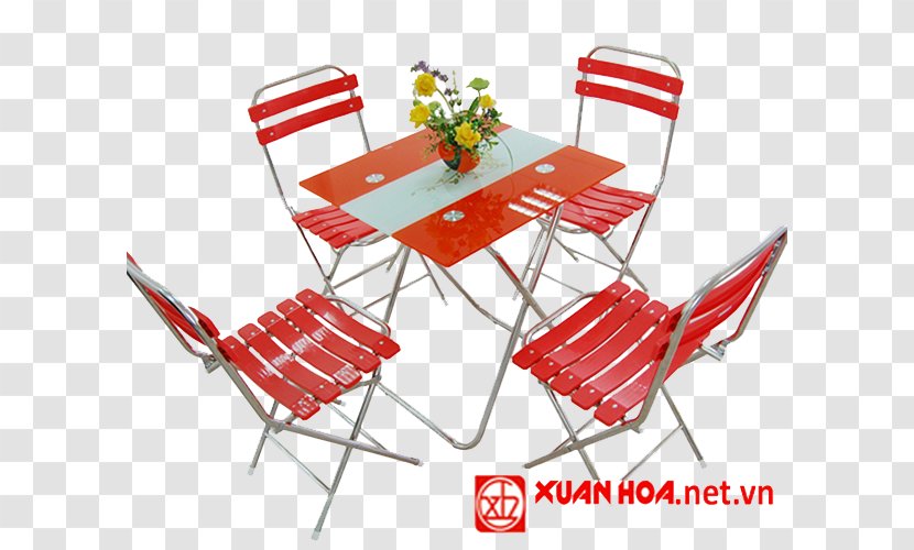 Table Chair Cafe Furniture Office - Red Transparent PNG
