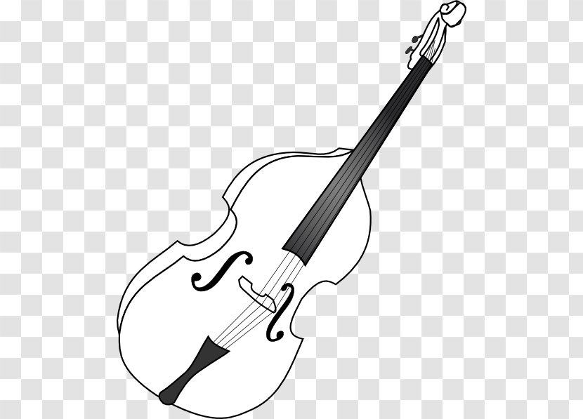 Double Bass Cello Musical Instruments Guitar Clip Art - Silhouette - String Cliparts Transparent PNG