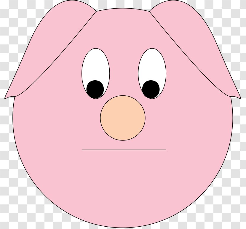 Domestic Pig Cartoon Clip Art - Nose - Pics Transparent PNG