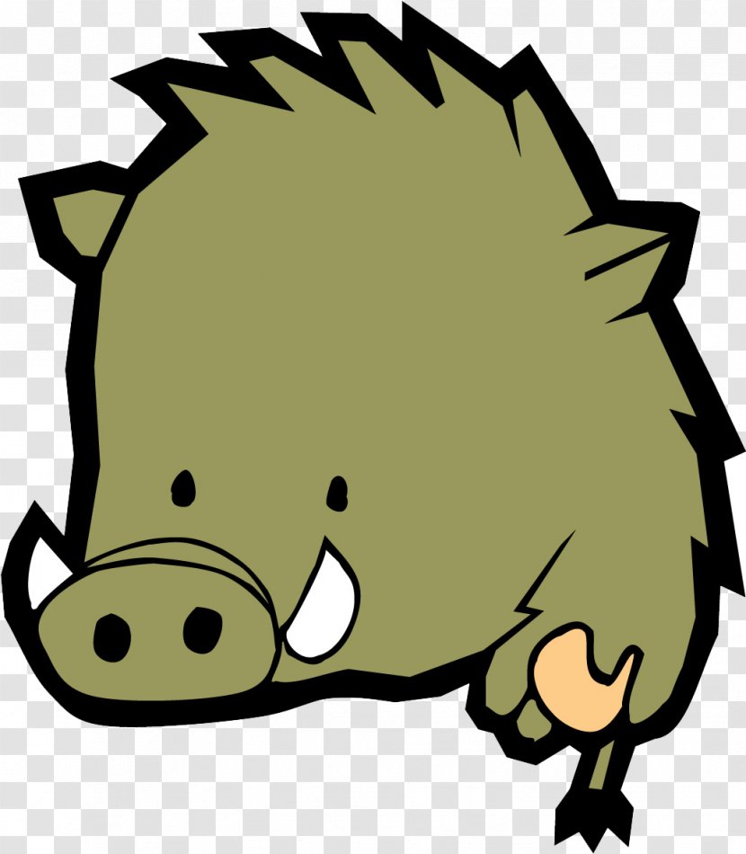 Wild Boar Cartoon Download - Carnivoran Transparent PNG