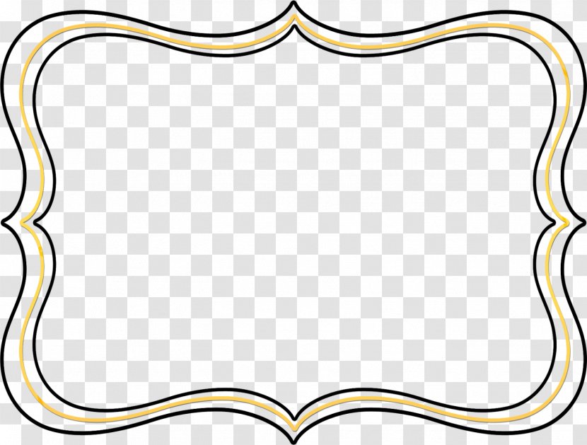 Picture Frames Drawing Clip Art - Yellow - Fancy Line Transparent PNG