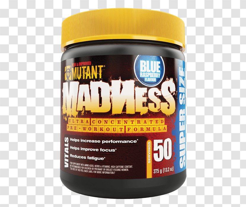 Mutant Madness 50 Servings Pre-workout Dietary Supplement - Pineapple - Body Building Transparent PNG