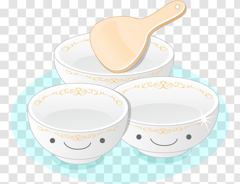 Bowl Ceramic Porcelain - Cup - Vector Spoon Transparent PNG