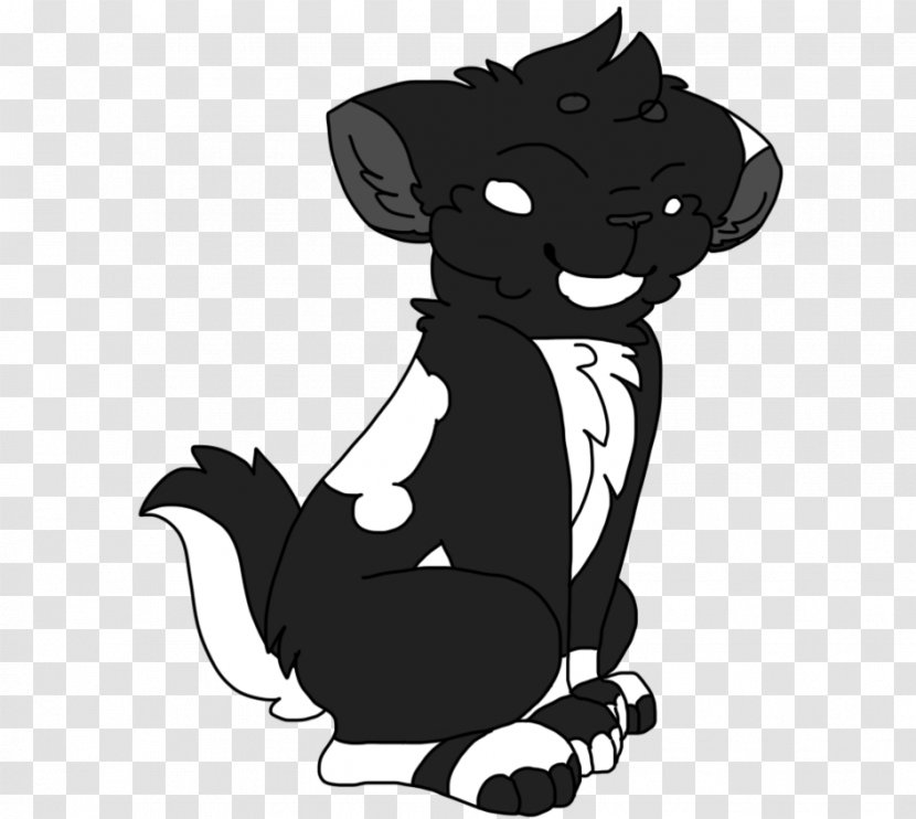 Whiskers Animation Dab Cat - Black And White Transparent PNG