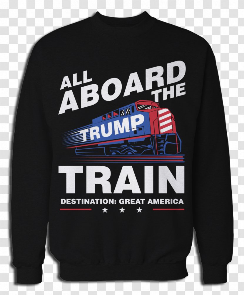 T-shirt Sleeve Sweater Bluza - T Shirt - Trump Train Transparent PNG