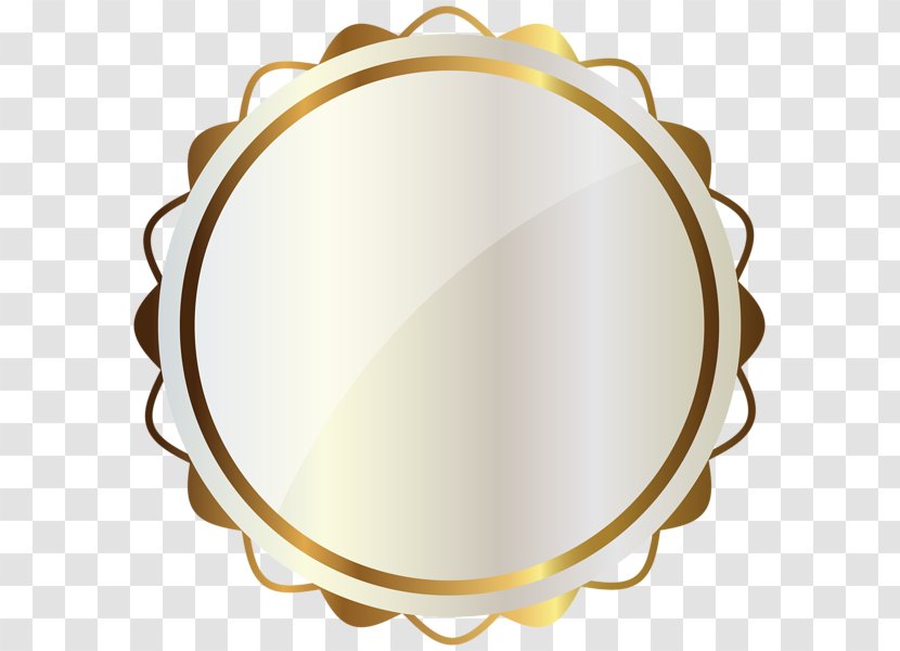 Gold Ribbon - Oval - Seal Transparent PNG