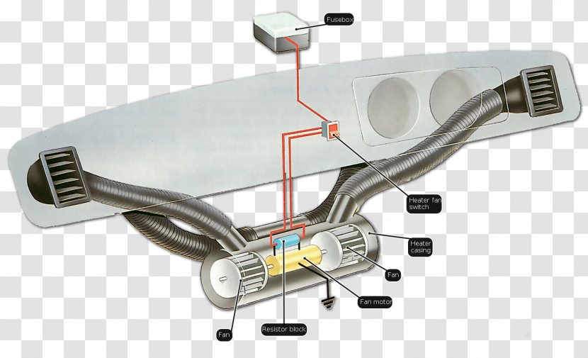 Electric Car Vehicle Heater Core - Wiring Diagram Transparent PNG