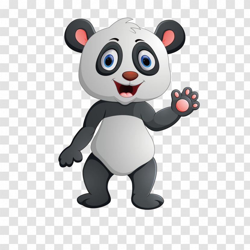 Beckoning Giant Panda - Frame - Cartoon Transparent PNG