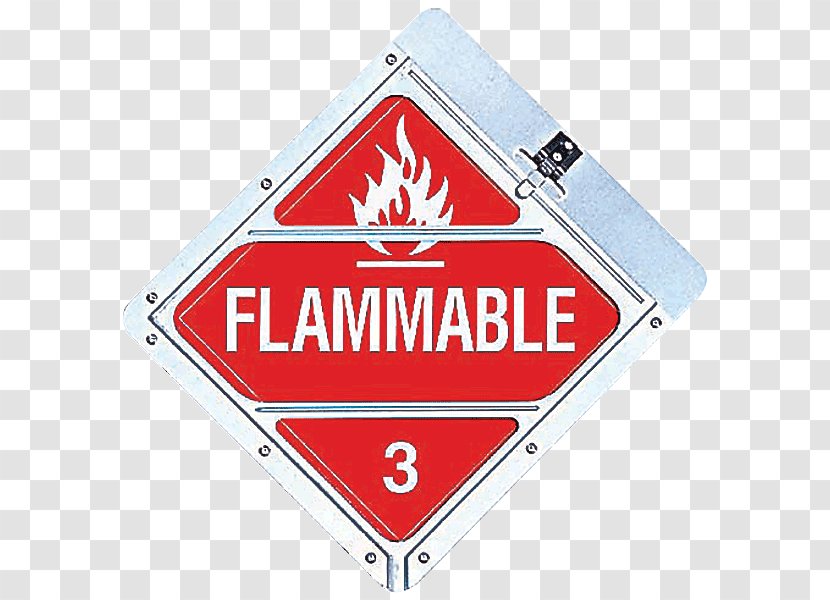HAZMAT Class 3 Flammable Liquids Dangerous Goods Placard U.S. Department Of Transportation - Gasoline - Traffic Cone Holder Transparent PNG