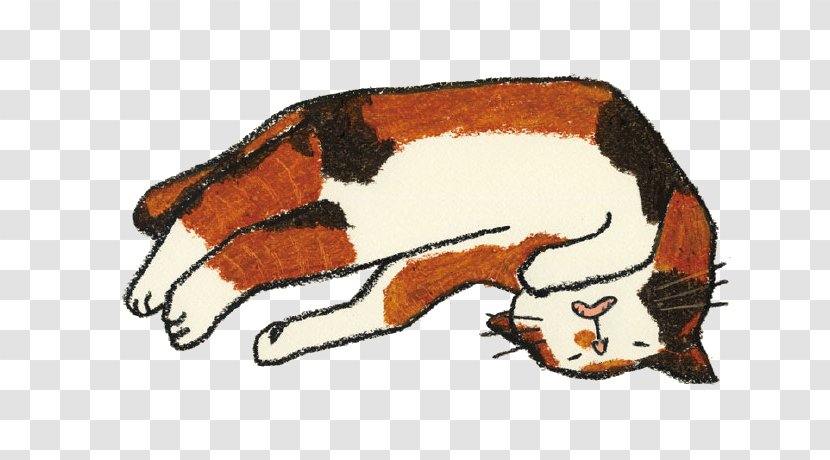 Cat Illustration - Fictional Character - Hand-drawn Sleeping Transparent PNG
