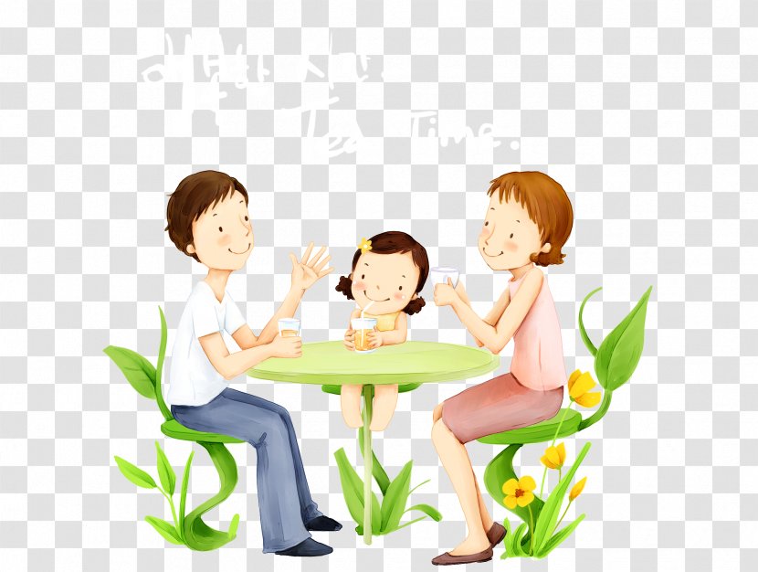 Family Happiness Child Illustration - New Year - Happy Transparent PNG
