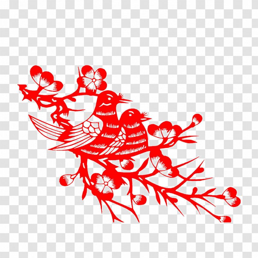 Chinese Paper Cutting Papercutting Tradition Art - Frame - Paper-cut Duck Transparent PNG