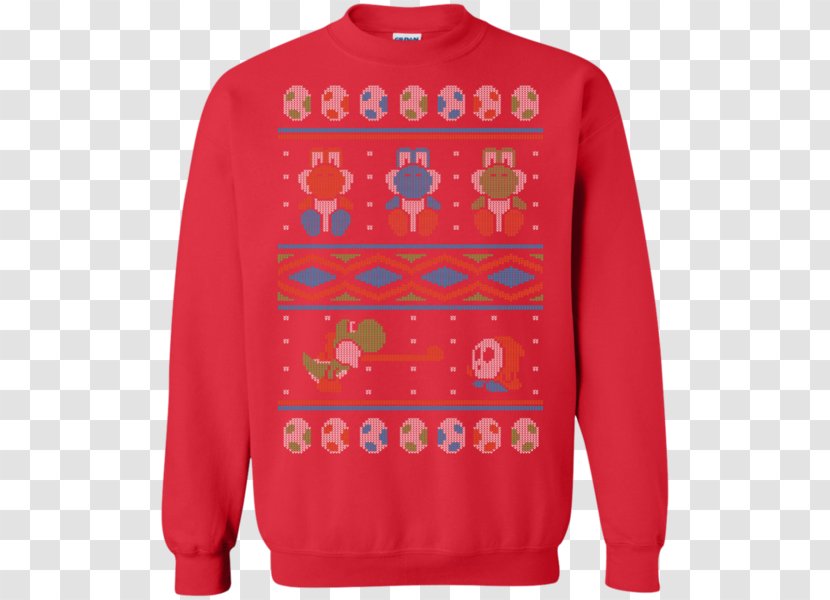 T-shirt Hoodie Sleeve Christmas Jumper Sweater - Sweatshirt - Ugly Transparent PNG