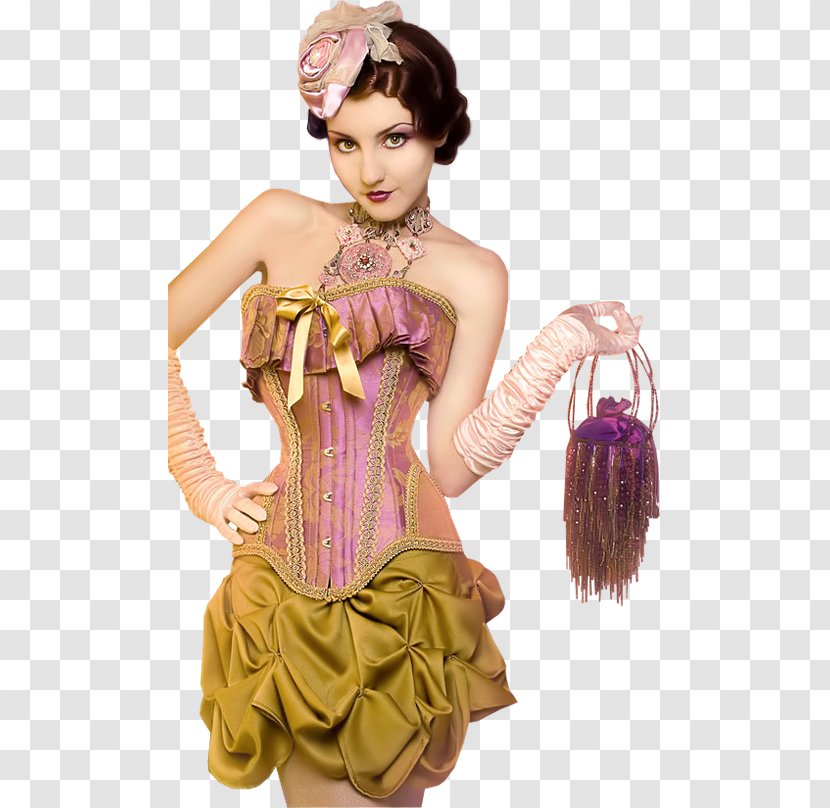 Corset Steampunk Woman Fashion Bustle - Cartoon Transparent PNG