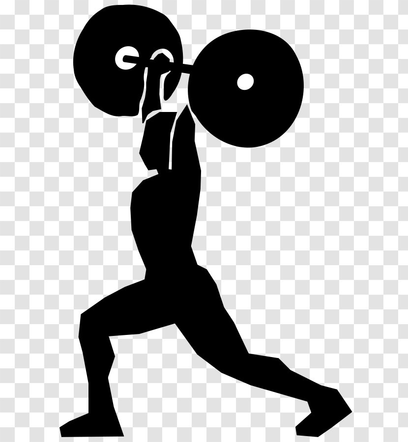 Weight Training Olympic Weightlifting Clip Art - Dumbbell - Cartoon Lifting Weights Transparent PNG