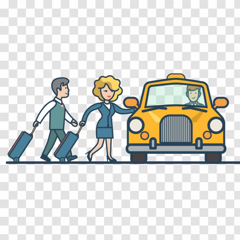 Car Taxi Clip Art - Driver - The Person Who Took Luggage Transparent PNG