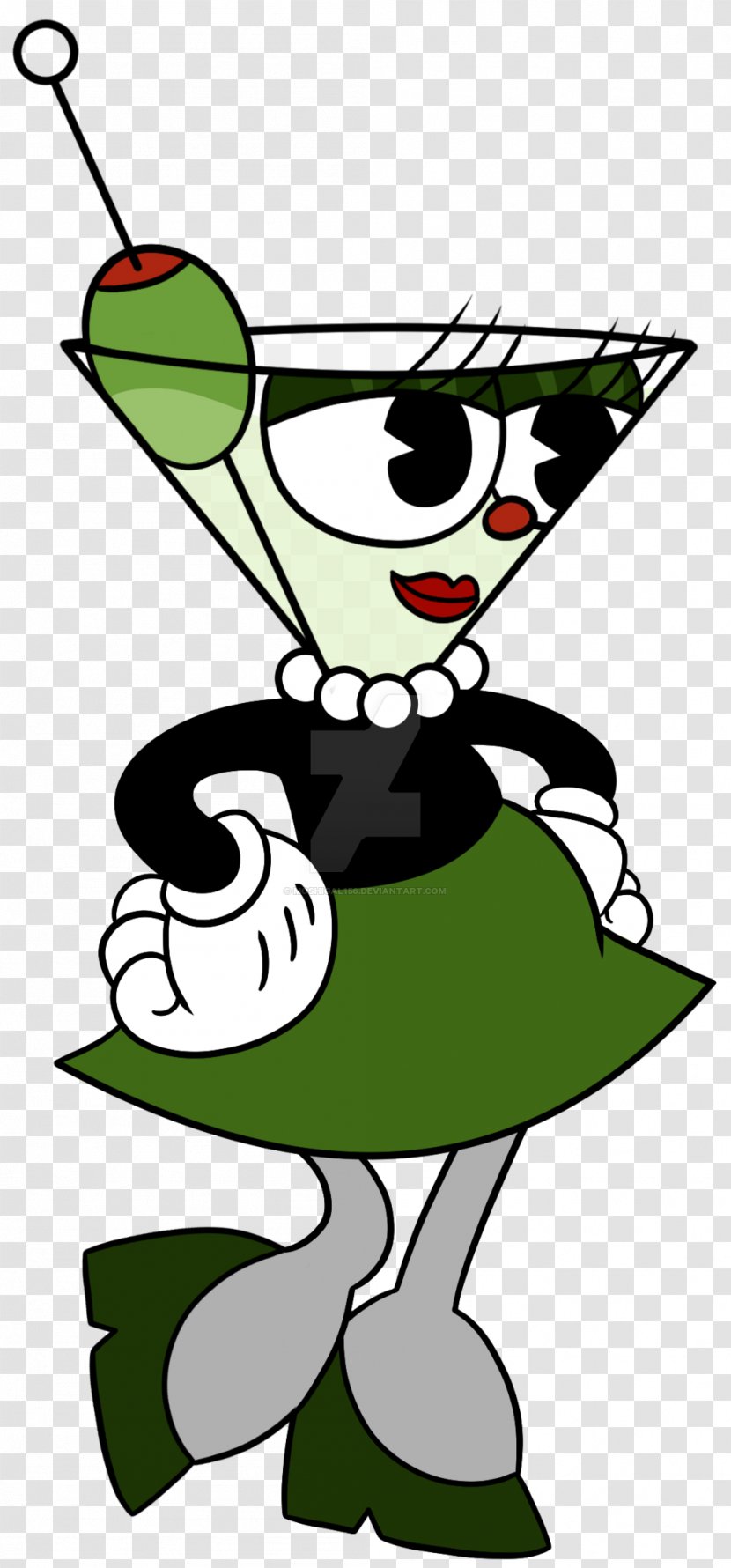 Martini Cuphead Margarita Cocktail Clip Art - Fictional Character - Glassy Transparent PNG