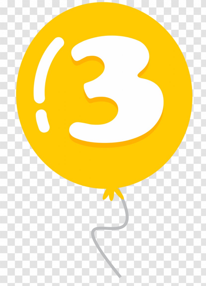 Balloon Drawing Clip Art - Numerical Digit - Number 3 Transparent PNG