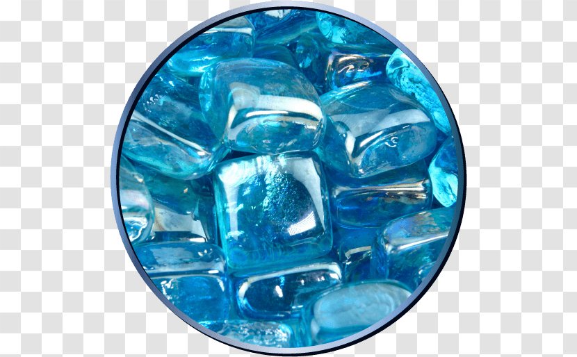 Fire Glass Pit Fireplace - Turquoise Transparent PNG
