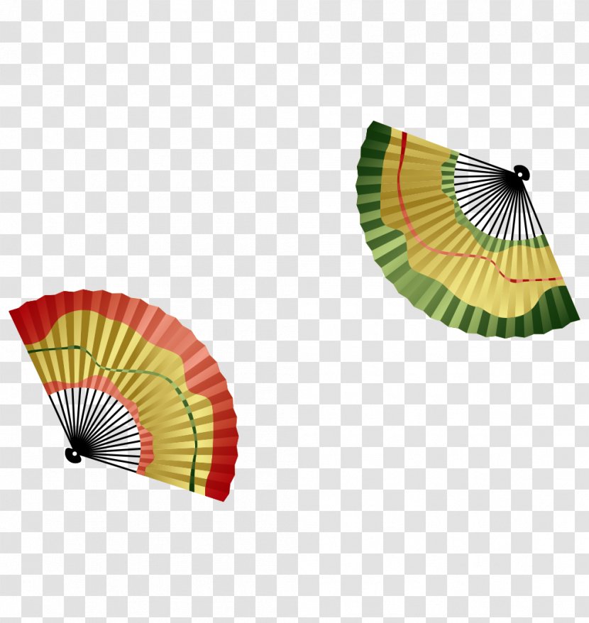 Japan Motif Photography Illustration - Tradition - Vector Two Diagonal Fan Transparent PNG