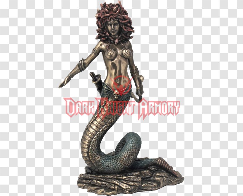 Perseus With The Head Of Medusa Sculpture Statue Lady - Mythical Creature Transparent PNG