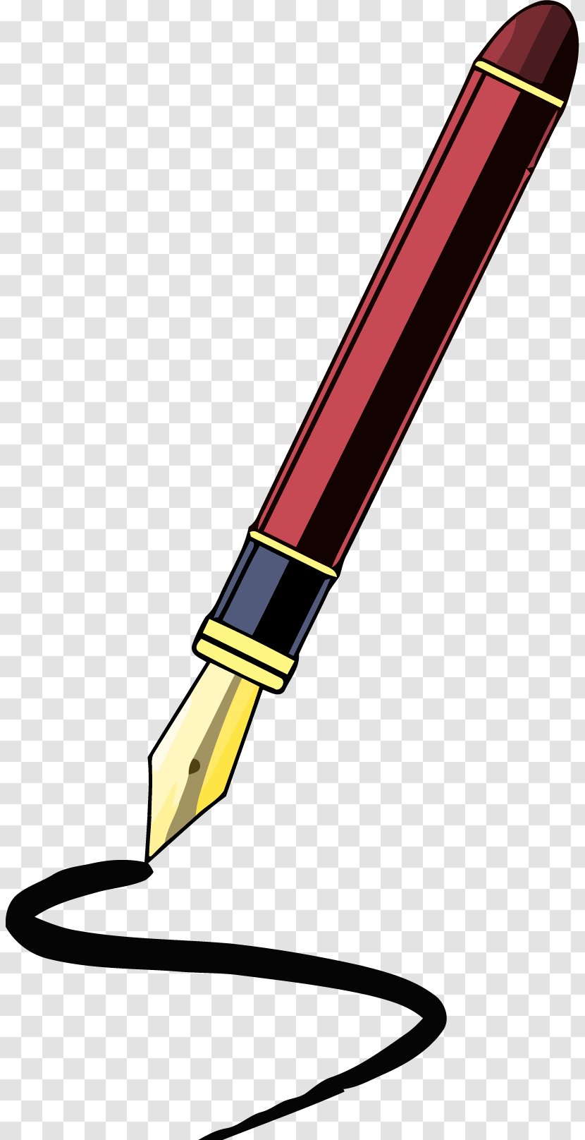 Quill Fountain Pen Paper Clip Art - Ink Transparent PNG