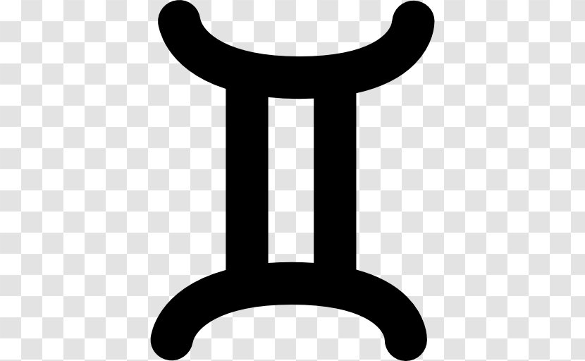 Gemini Astrological Sign Zodiac - Black And White Transparent PNG