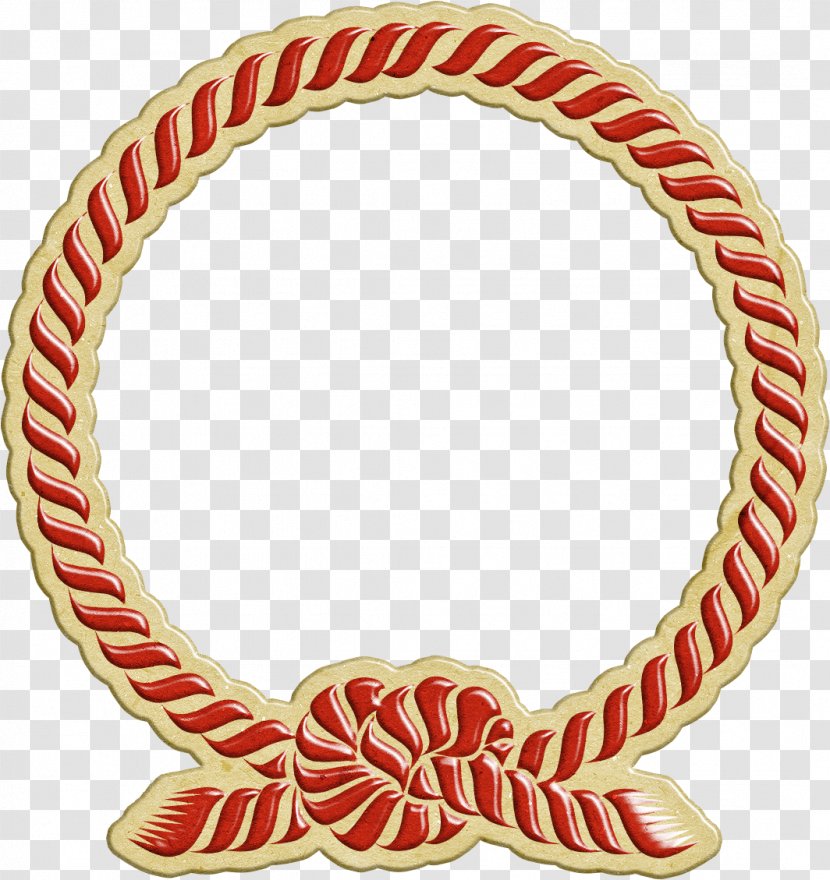 Rope Circle Knot Clip Art - Red Frame Transparent PNG