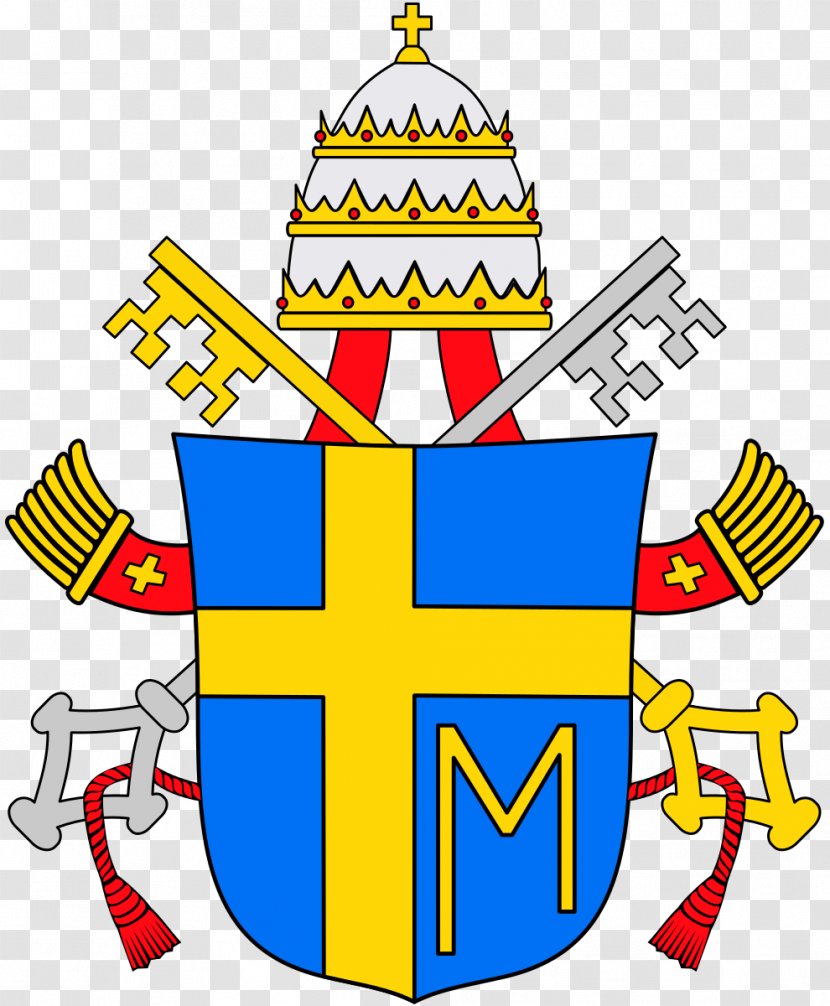 St. Peter's Square 1983 Code Of Canon Law Pope Marian Cross Papal Coats Arms - St Peter S - Herb Transparent PNG