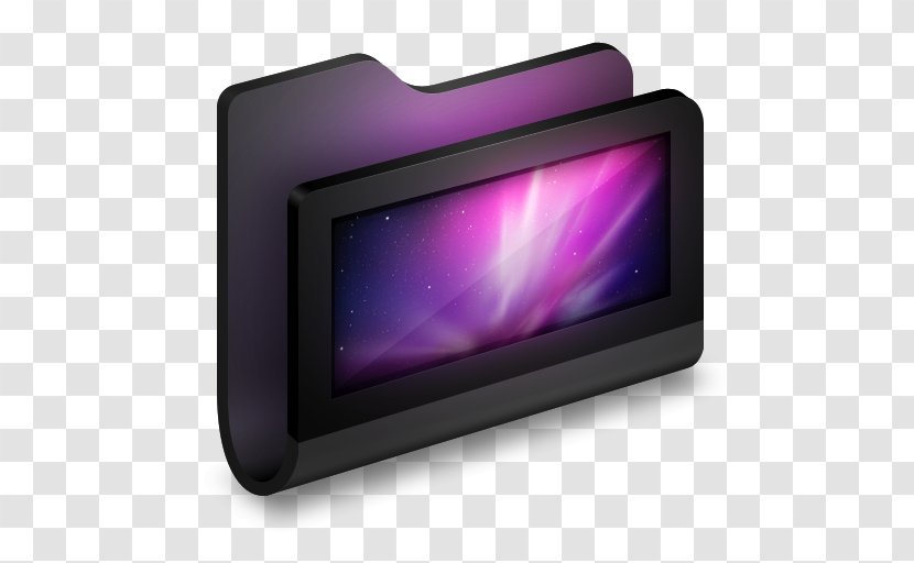 Purple Display Device Multimedia - Directory - Desktop Black Folder Transparent PNG