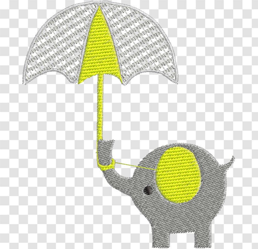 Embroidery Elephantidae Chain Stitch Pattern - Umbrella - Elefante Transparent PNG