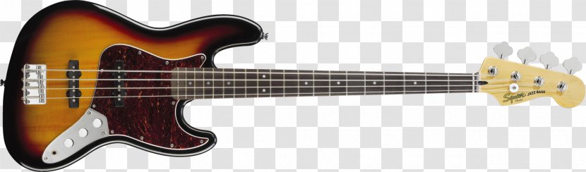 Fender Jazz Bass Squier Guitar Sunburst - Fret - Electric Transparent PNG