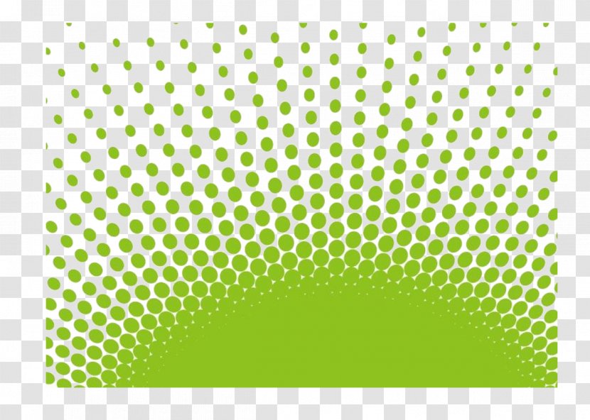 Halftone Color - Green Circle Background Of Radial Material Transparent PNG