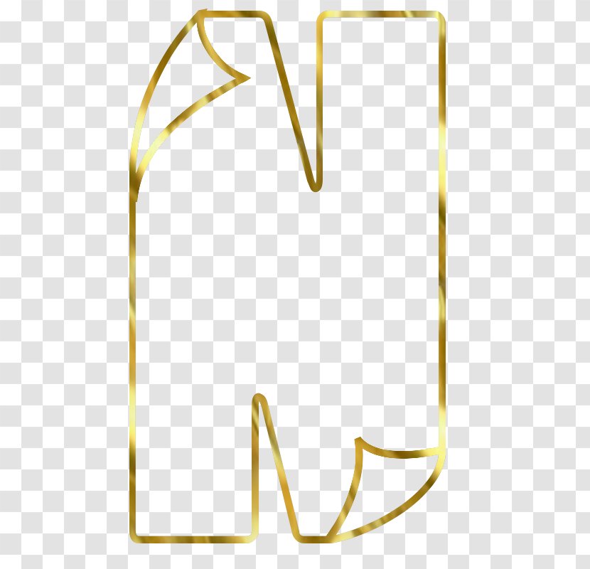 Alphabet Yellow Letter Font - Golden Brain Transparent PNG