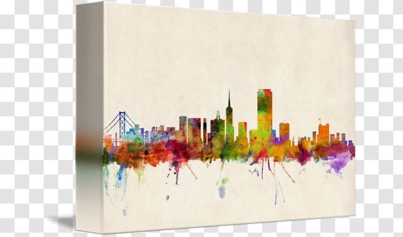 San Francisco Canvas Print Gallery Wrap Art - Graphic Arts - Skyline Transparent PNG