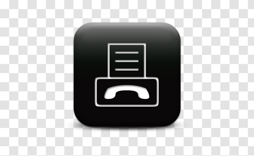 Black Fax Internet - Free High Quality Icon Transparent PNG