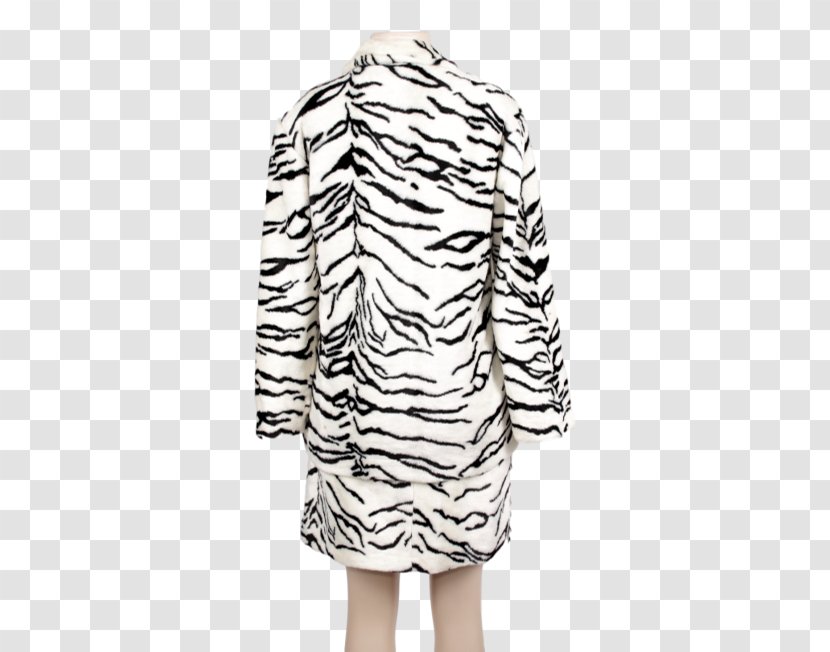 Coat Outerwear Sleeve Zebra Dress - Clothing - Fur Collar Transparent PNG