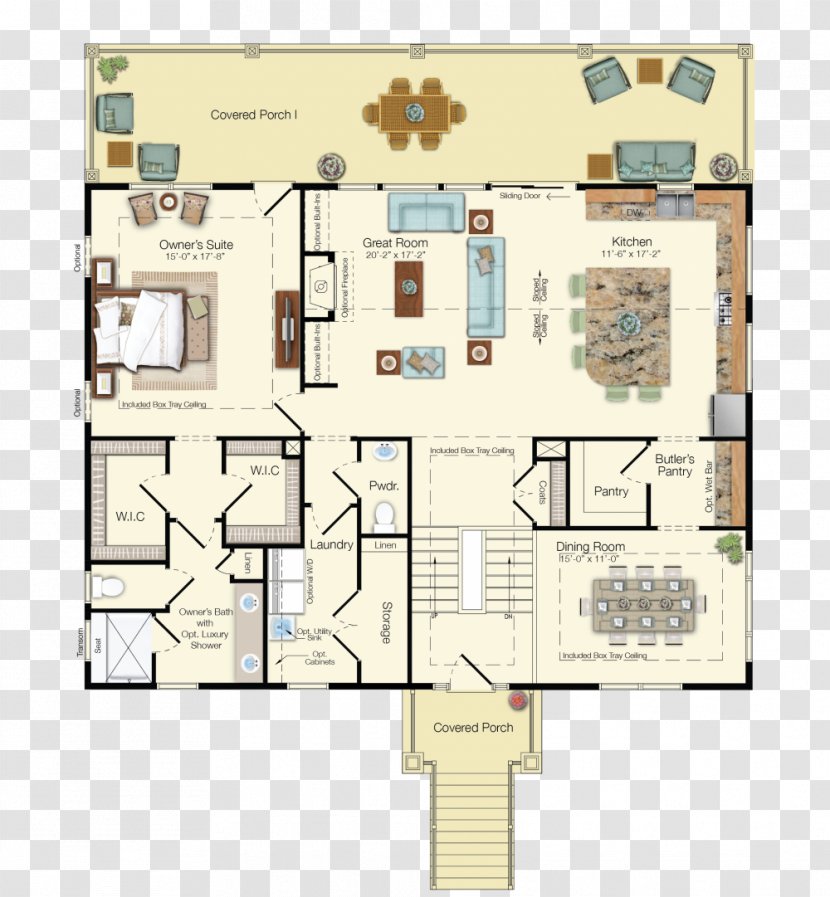 Floor Plan House Sea - Schell Brothers - Bottom Transparent PNG