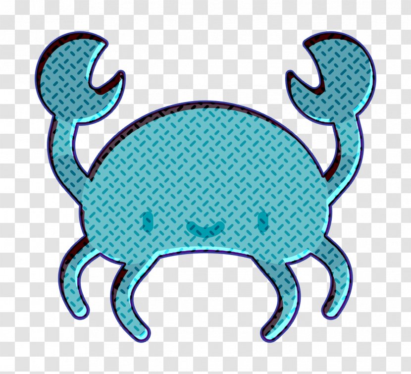 Tropical Icon Crab - Turquoise - Tail Transparent PNG