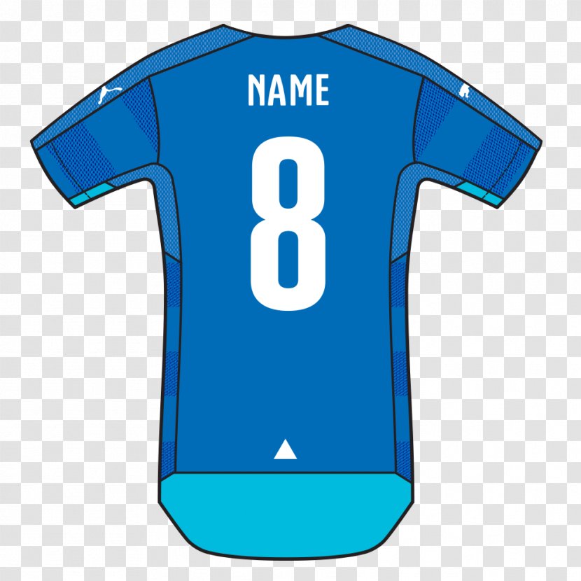 Sports Fan Jersey T-shirt Logo Sleeve - Blue Transparent PNG